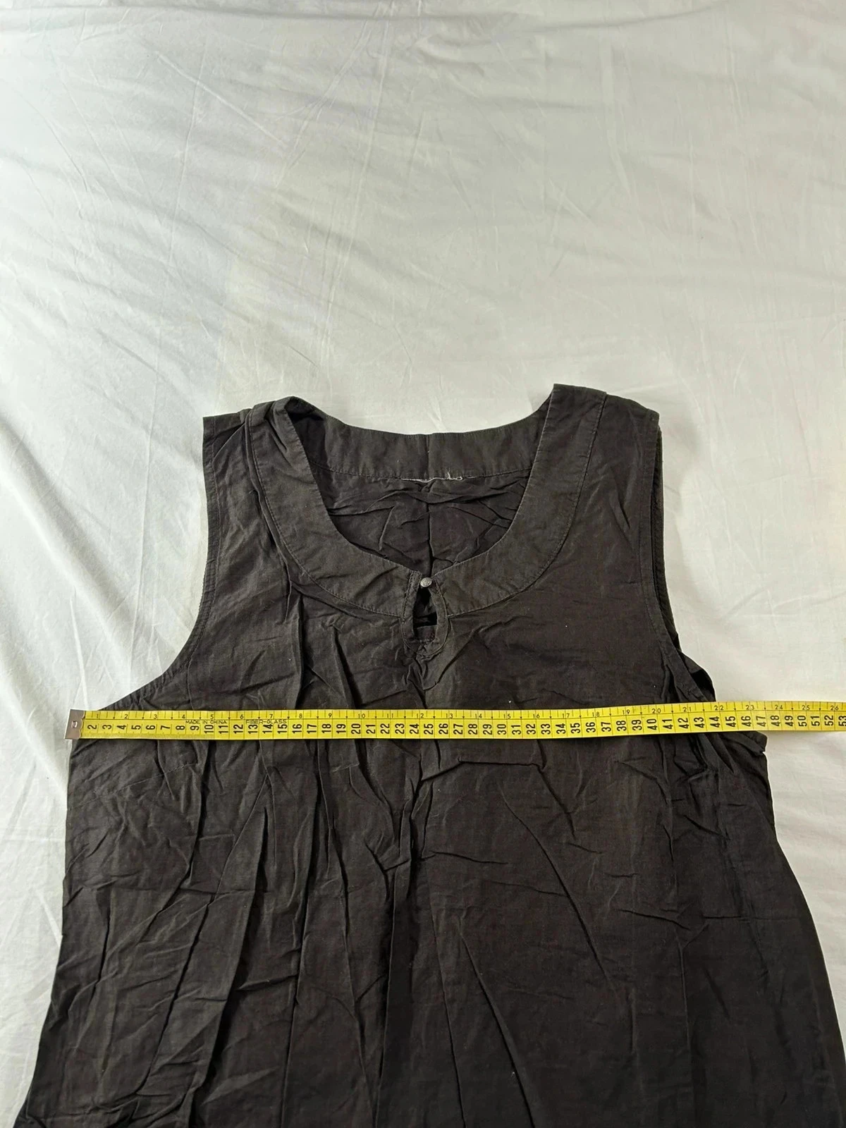Vestido de verão longo marrom com estampa bege vintage – photo 7